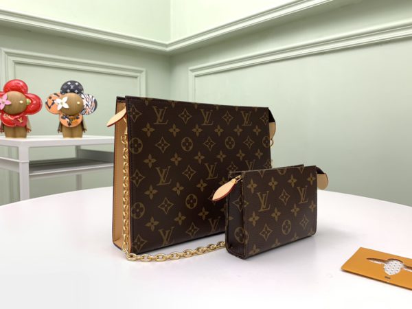 Louis Vuitton Toiletry Pouch On Chain Handbag - Brown - Image 2