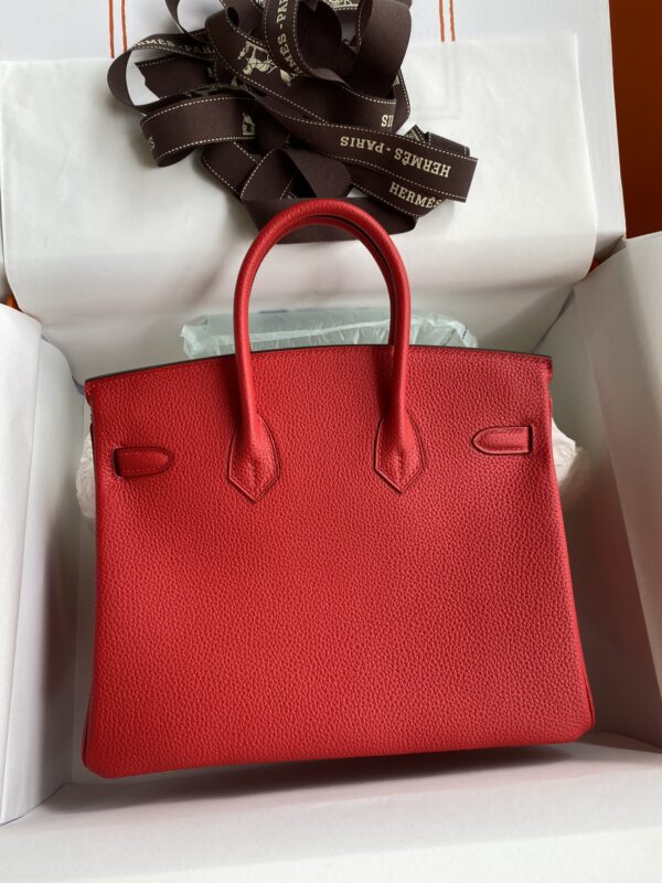 Hermes Birkin Hand-Stitched Handbag - Red - Image 2