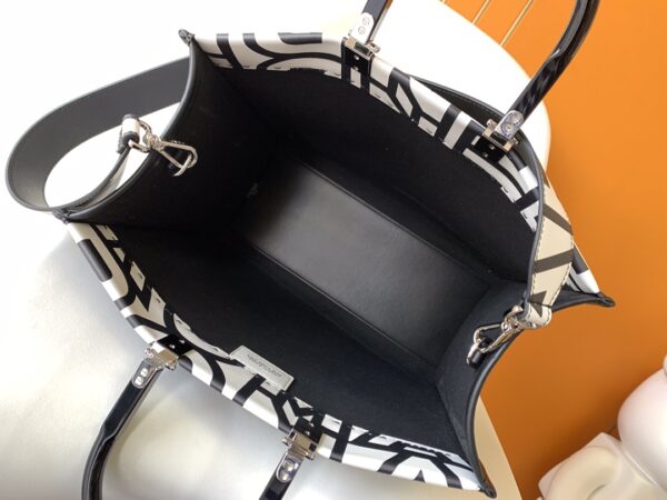 Fendi Roma and Marc Tote Bag - Black/White - Image 2