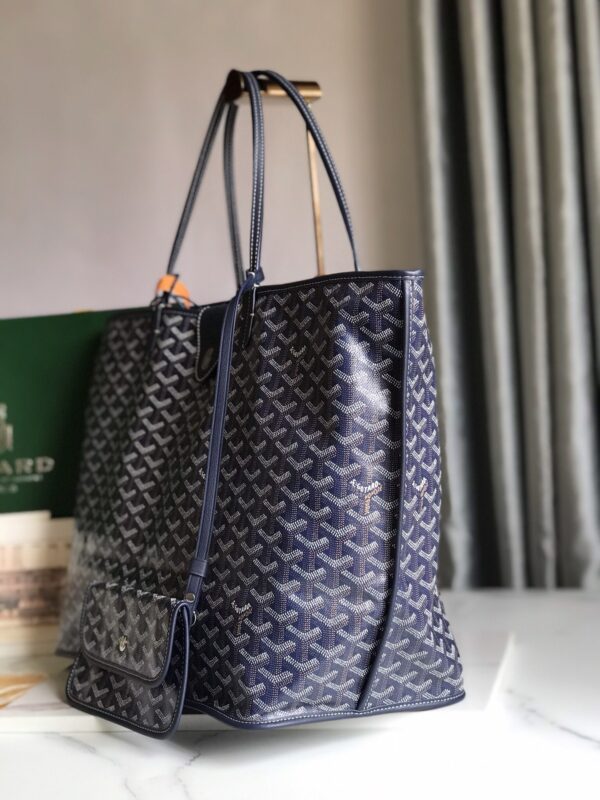 Goyard XLarge Reversible Anjou Double-Sided Tote Bag – Dark Blue - Image 3