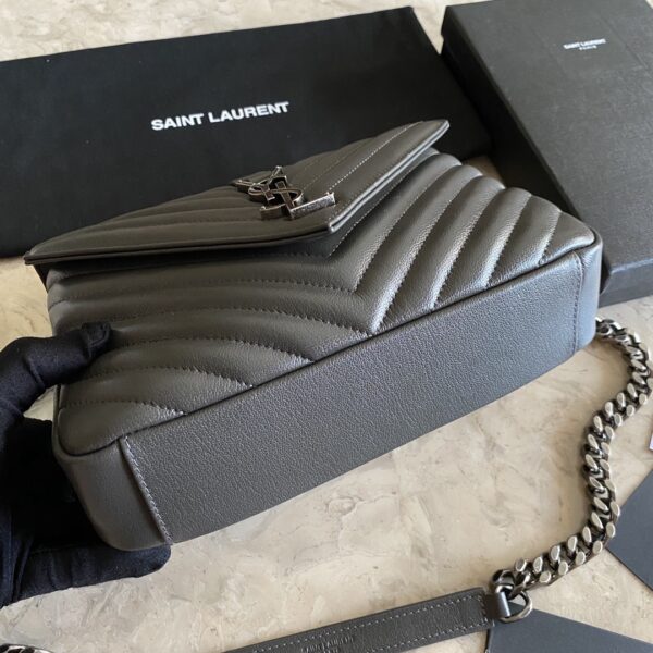 YLS Saint Laurent Medium Chain Messenger Bag  - Black - Image 5