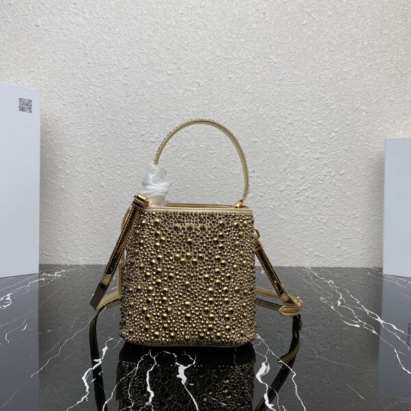 Prada Baby's Breath Bucket Bag - Gold - Image 5