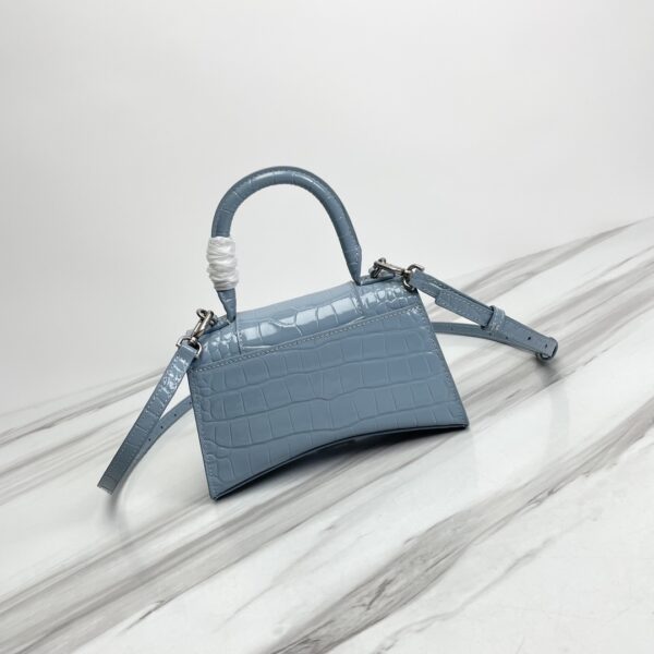 Balenciaga Hourglass Small Bag (Silver Buckle) - Blue - Image 4