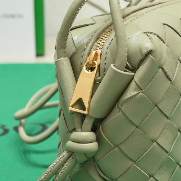 Bottega Veneta Woven Mini Round Square Bag - Green - Image 3