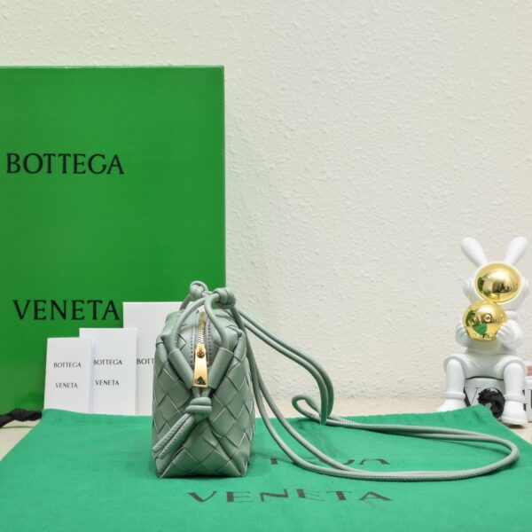 Bottega Veneta Woven Mini Round Square Bag - Light Green - Image 4